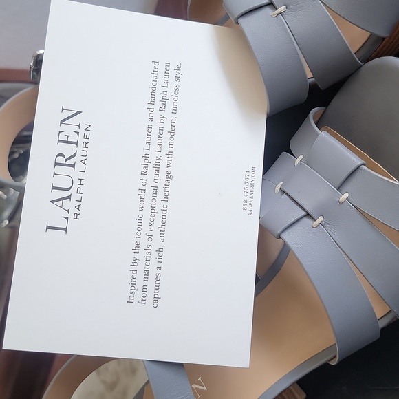 Ralph Lauren Ankle Strap  Platform Sandals 1" Platform 2.75" heel 100% Authentic - Picture 5 of 13